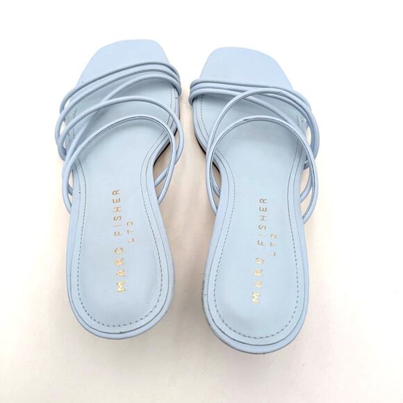 Marc Fisher Banna Strappy Sandals Women's Light Blue Leather Size US7.5M EU38 - Picture 6 of 12